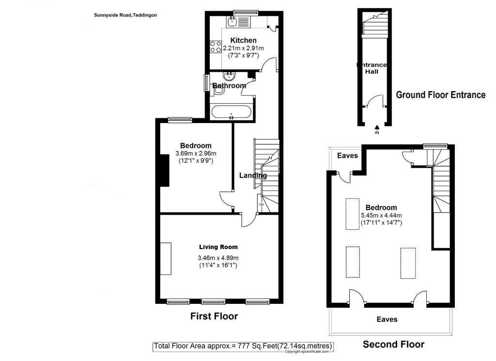 Floorplans For Sunnyside Road, Teddington