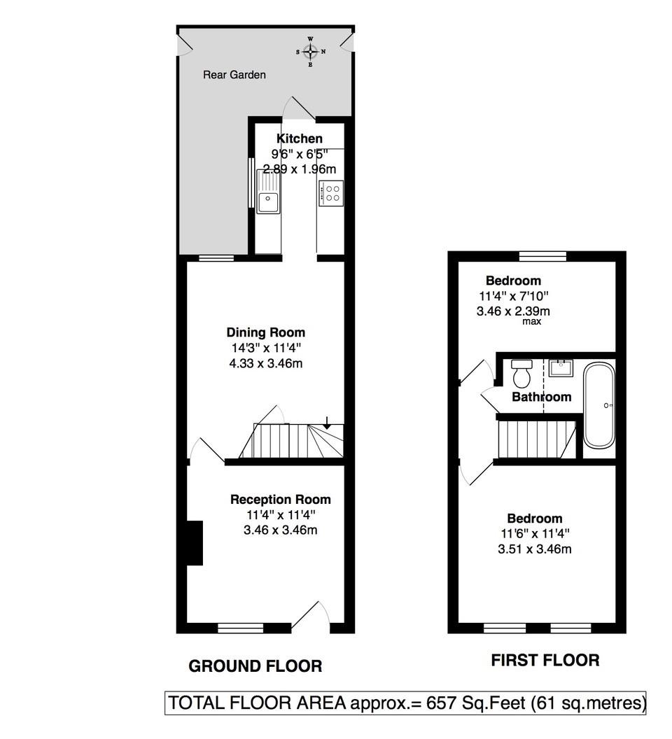 Floorplans For Norcutt Road, Twickenham