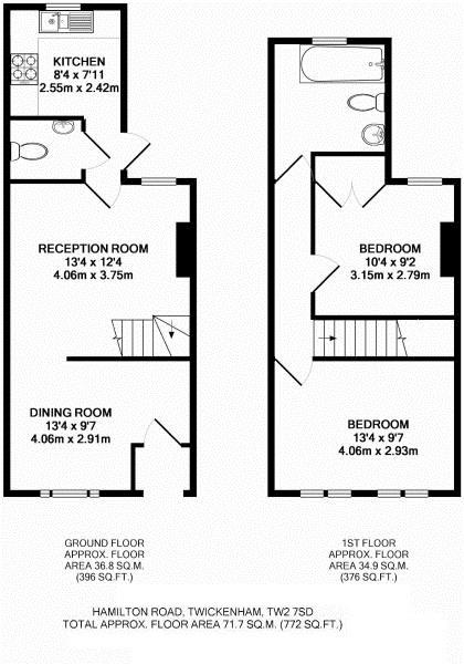 Floorplans For Hamilton Road, Twickenham