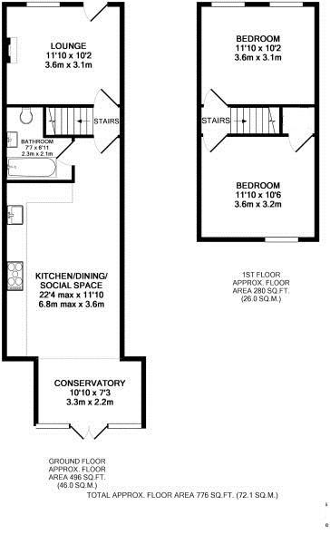 Floorplans For Field Lane, Teddington
