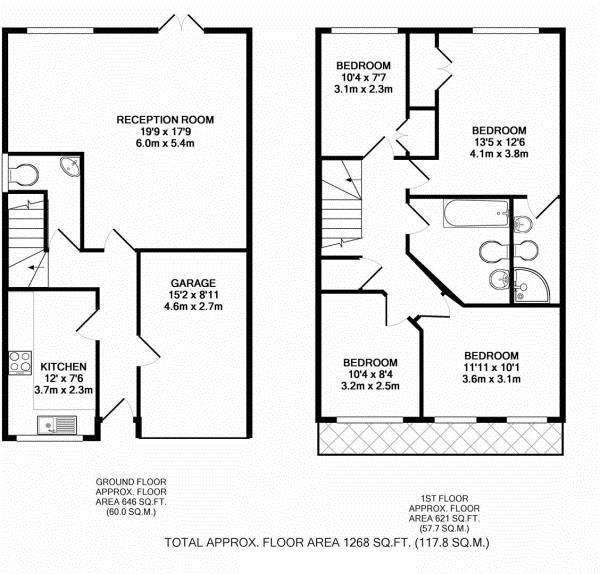 Floorplans For Clavering Close, Strawberry Hill