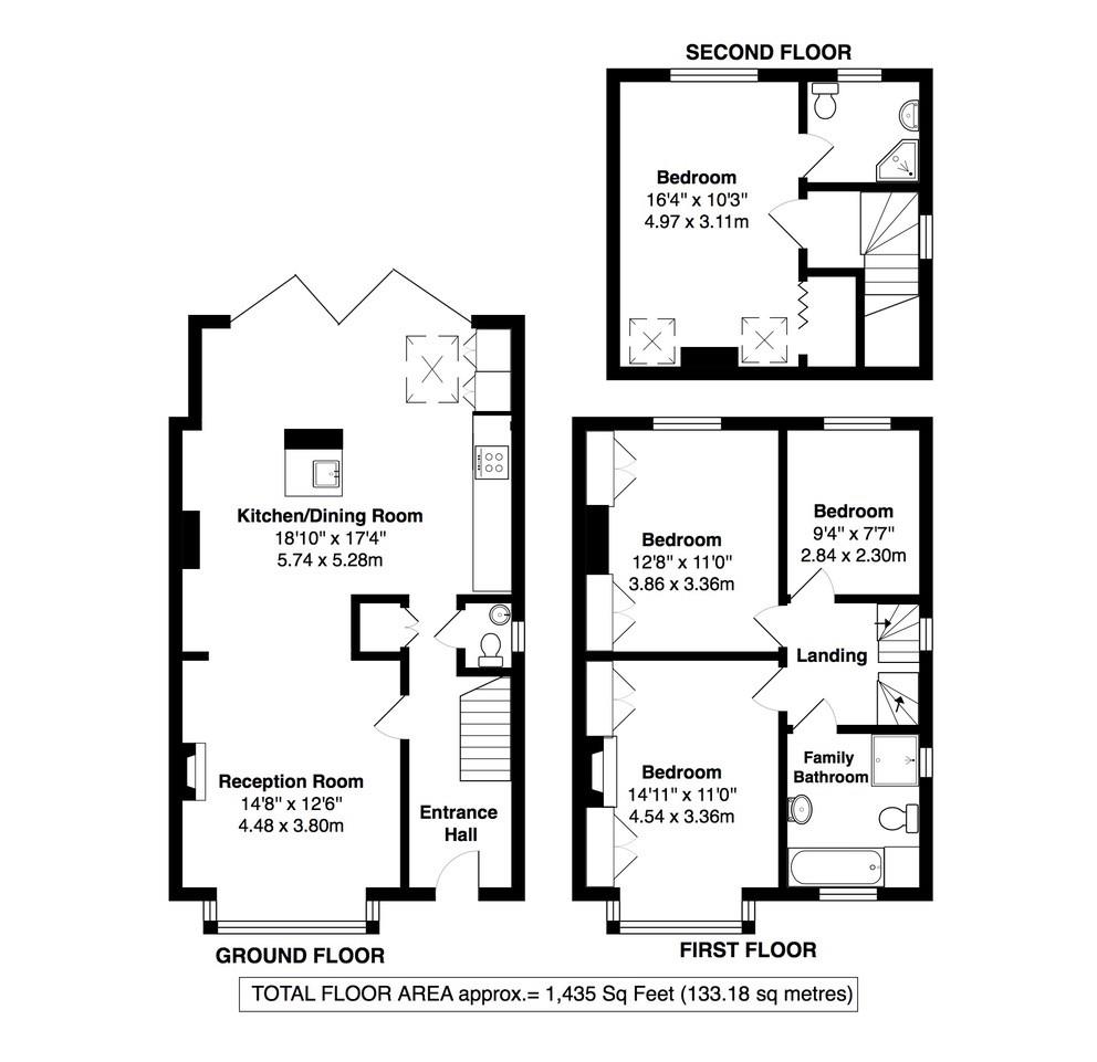 Floorplans For Winchendon Road, Teddington