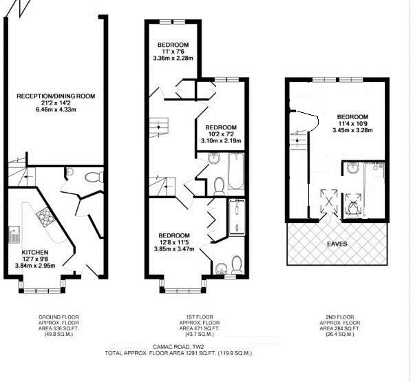 Floorplans For Camac Road, Twickenham