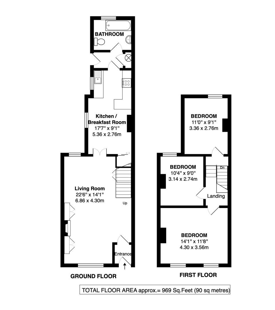 Floorplans For North Lane, Teddington