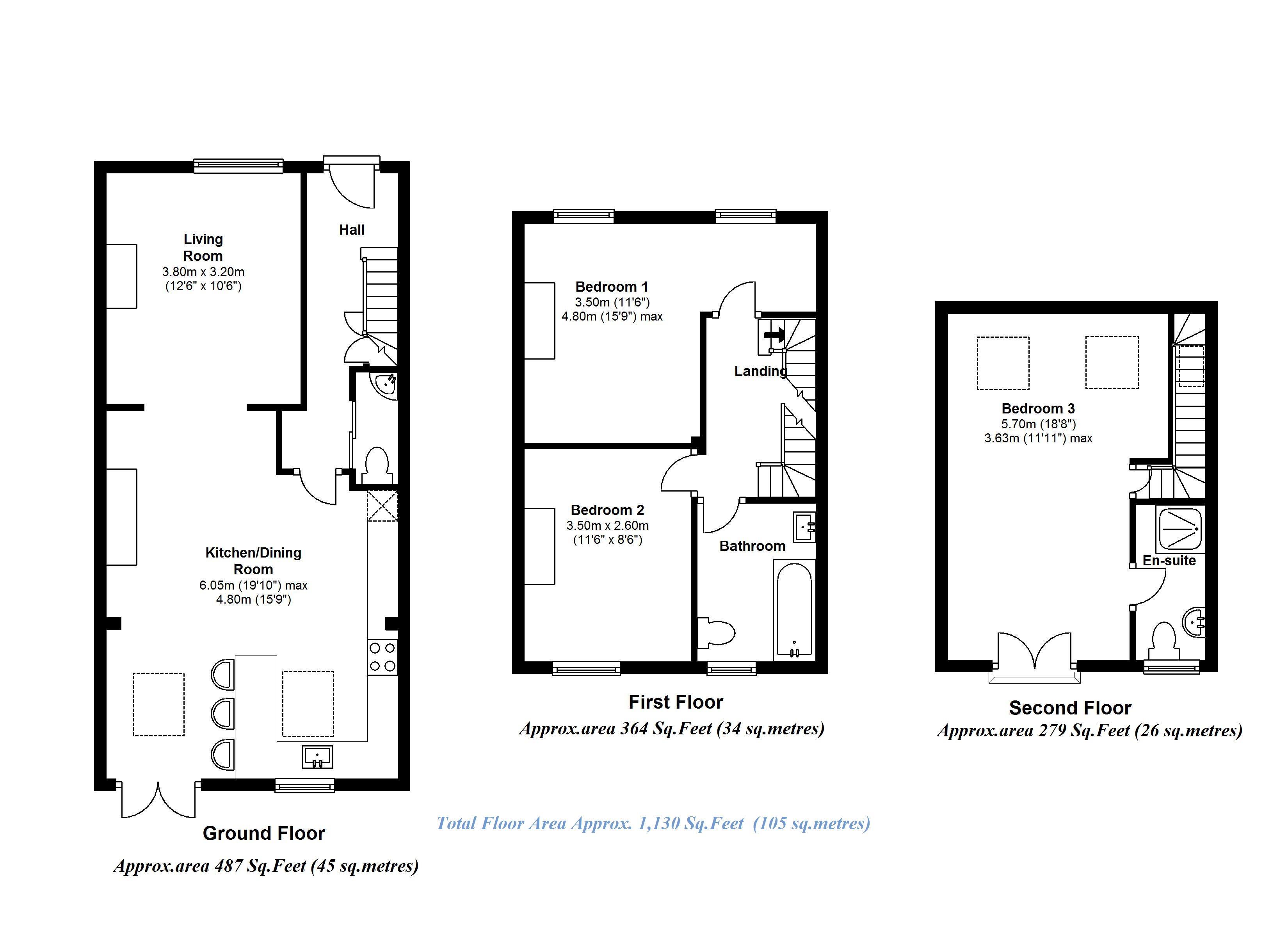 Floorplans For Lion Road, Twickenham