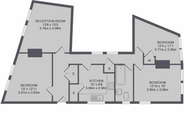 Floorplans For Elrose Mansions, Twickenham