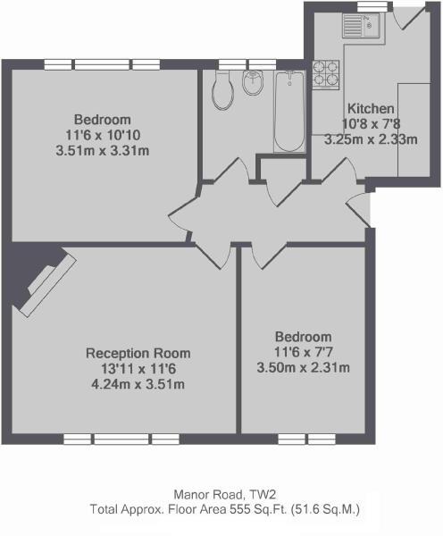 Floorplans For Manor Court, Twickenham