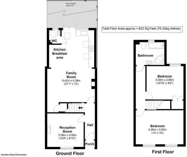 Floorplans For Hamilton Road, Twickenham