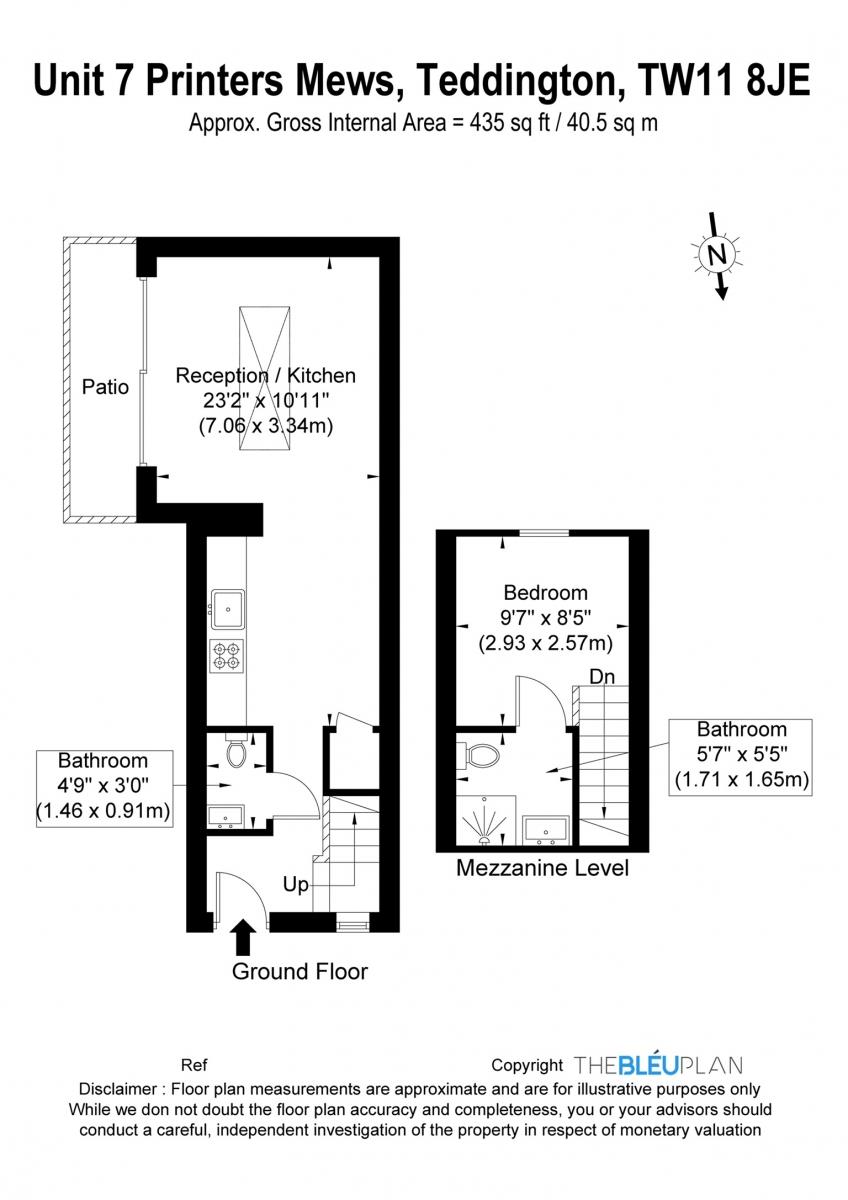 Floorplans For Printers Mews, Teddington