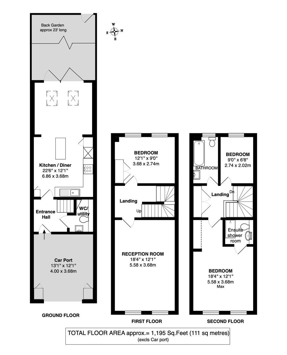 Floorplans For Park Crescent, Twickenham