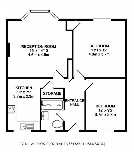 Floorplans For Popesgrove Mansions, Twickenham