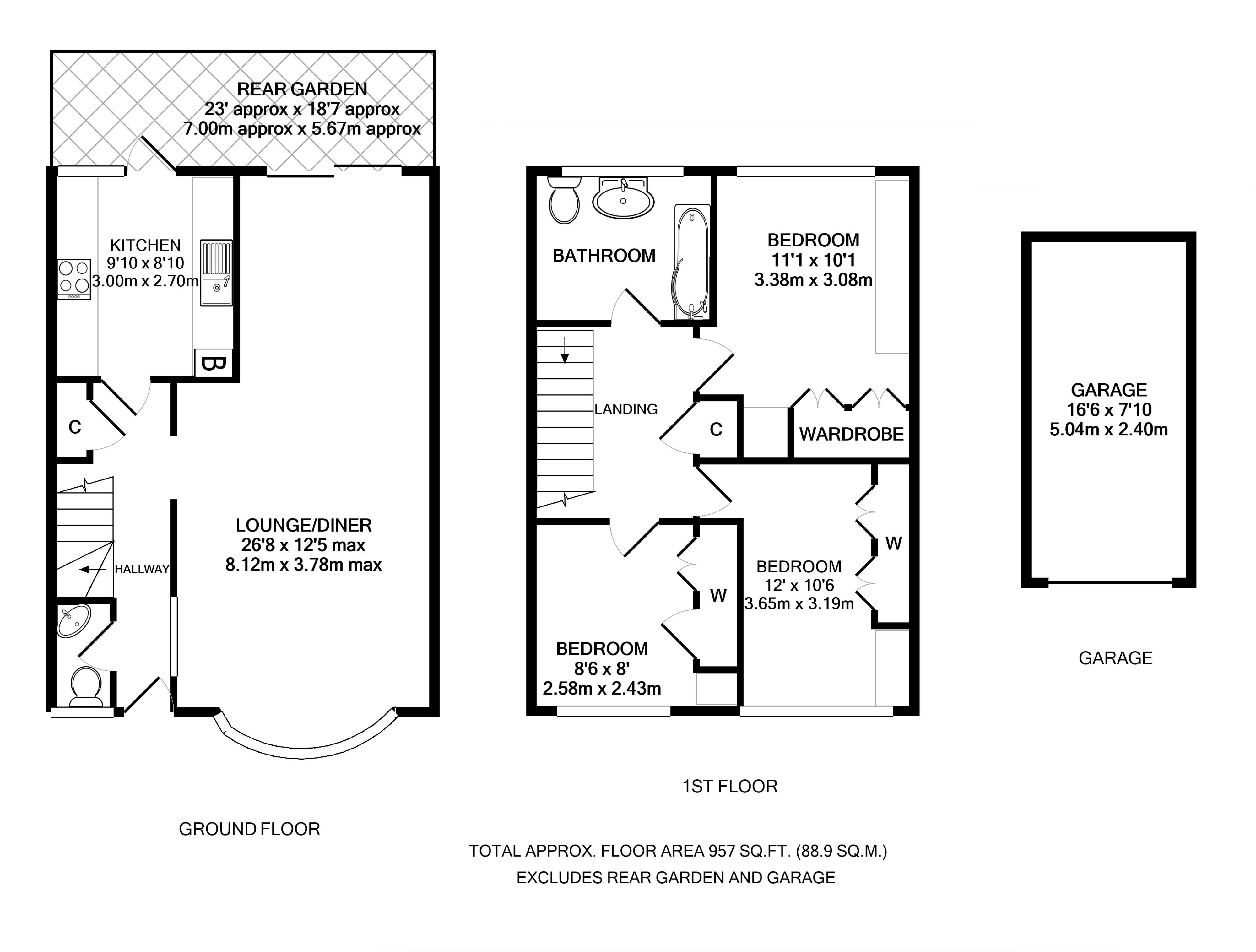 Floorplans For Grenville Mews, Hampton