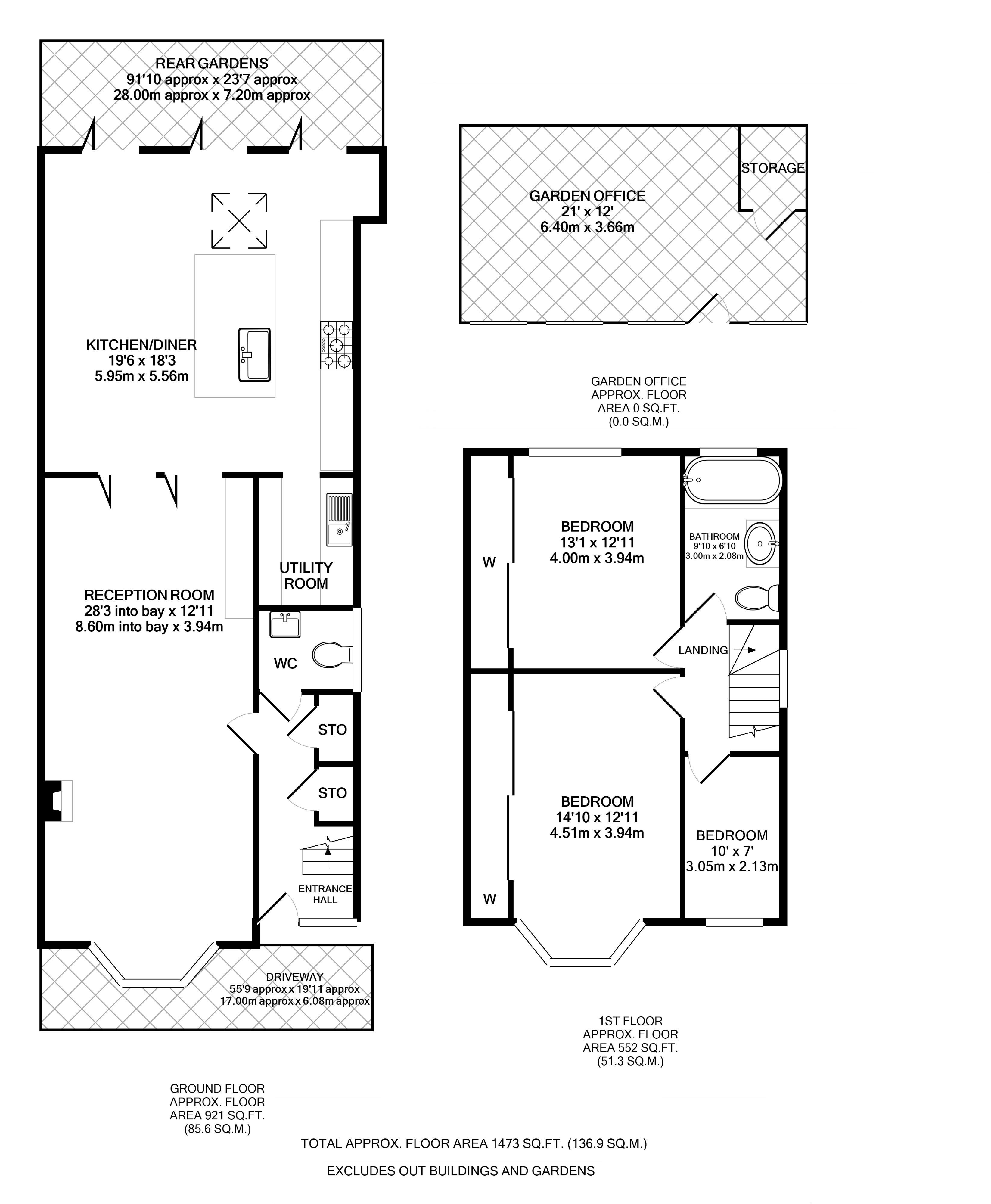 Floorplans For Sixth Cross Road, Twickenham