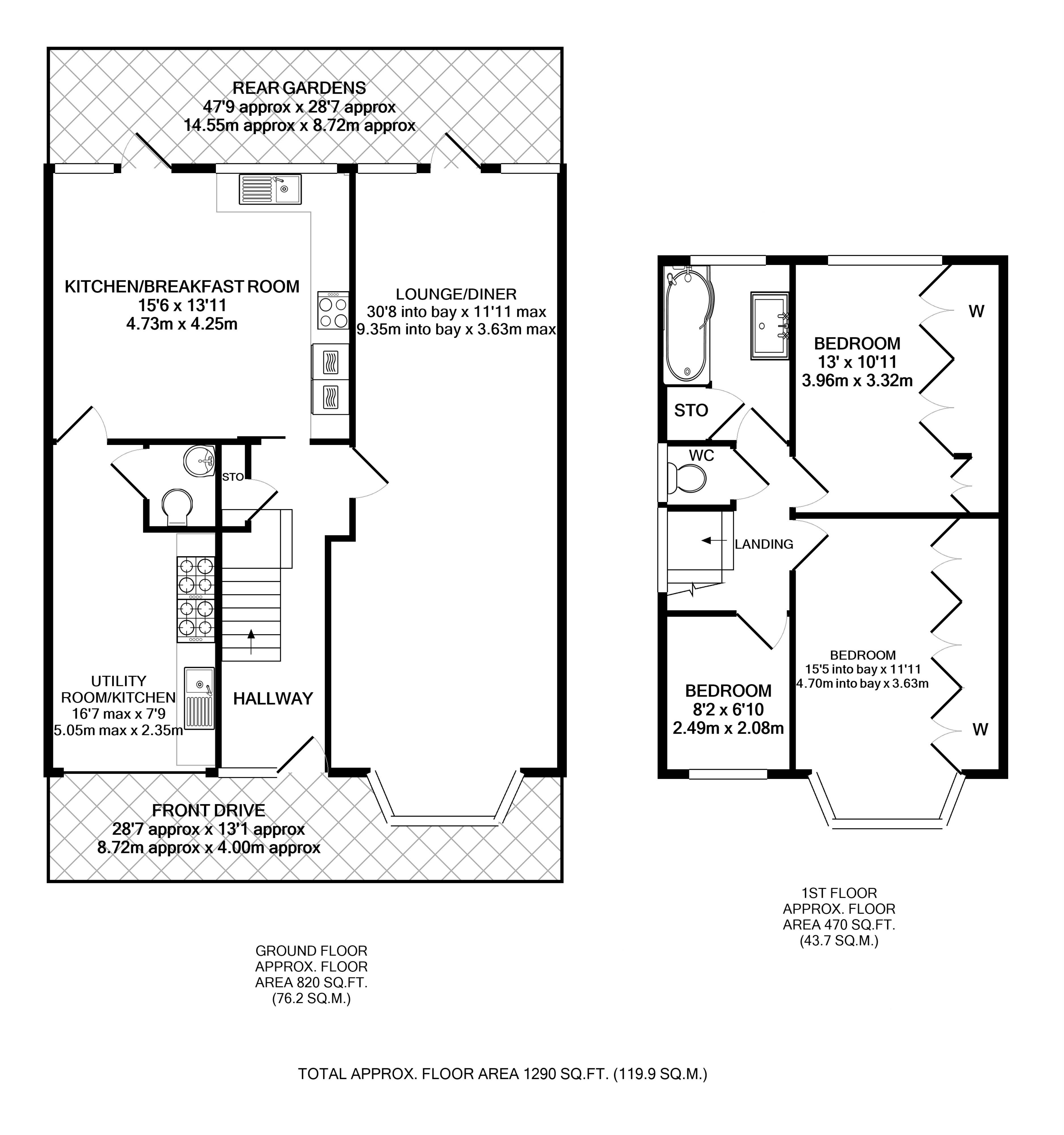 Floorplans For Constance Road, Twickenham