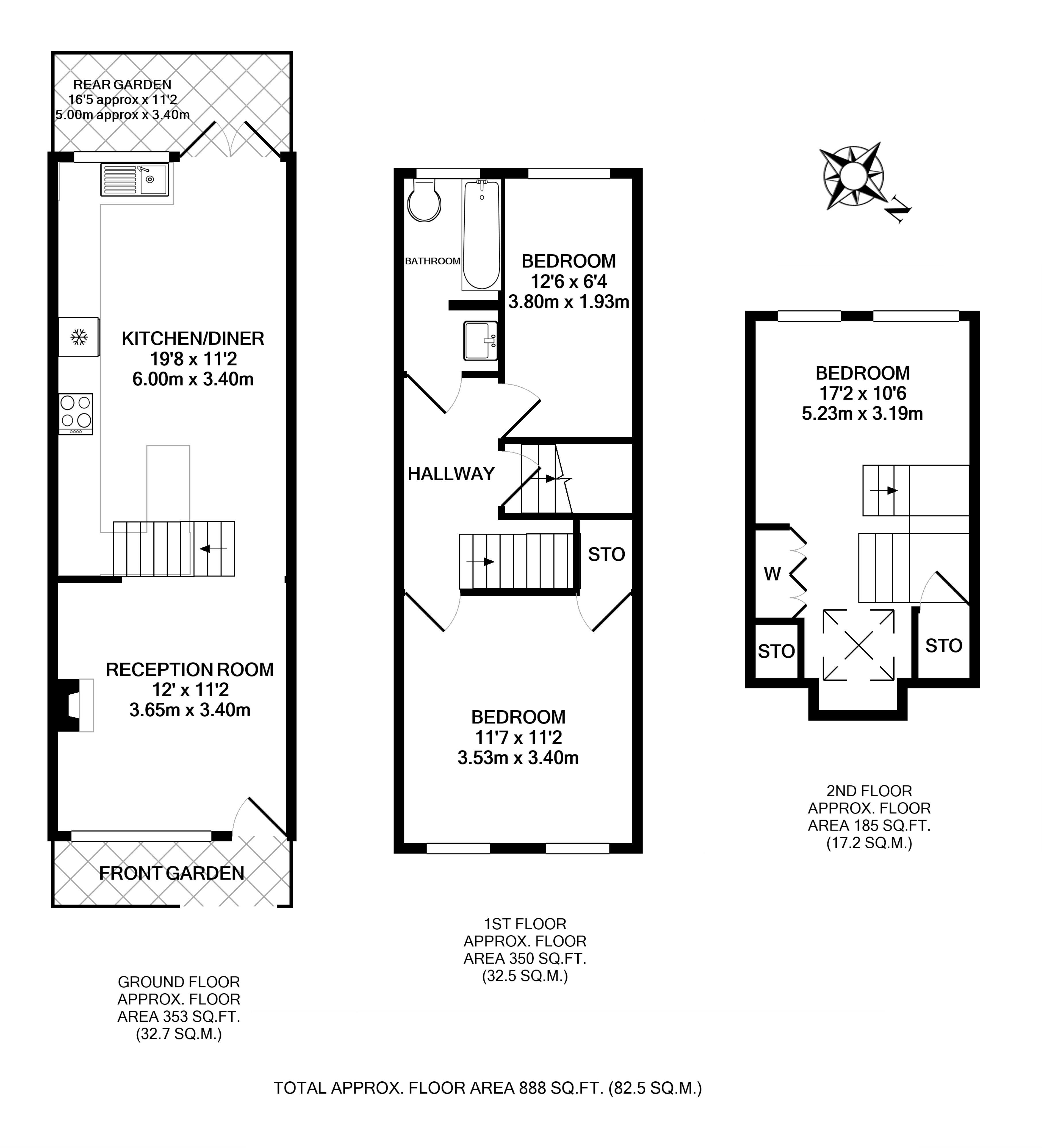 Floorplans For Norcutt Road, Twickenham