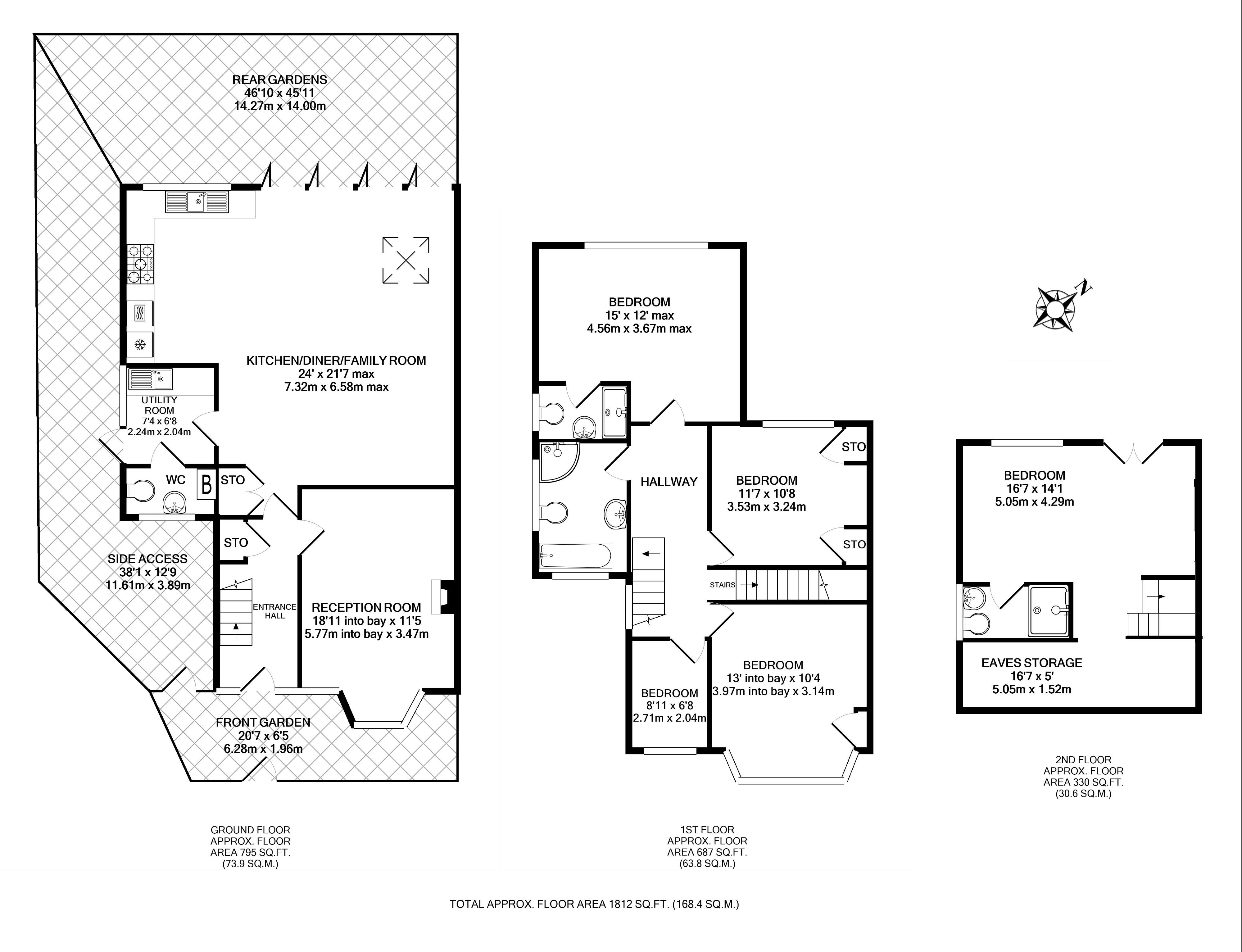 Floorplans For Court Close, Twickenham