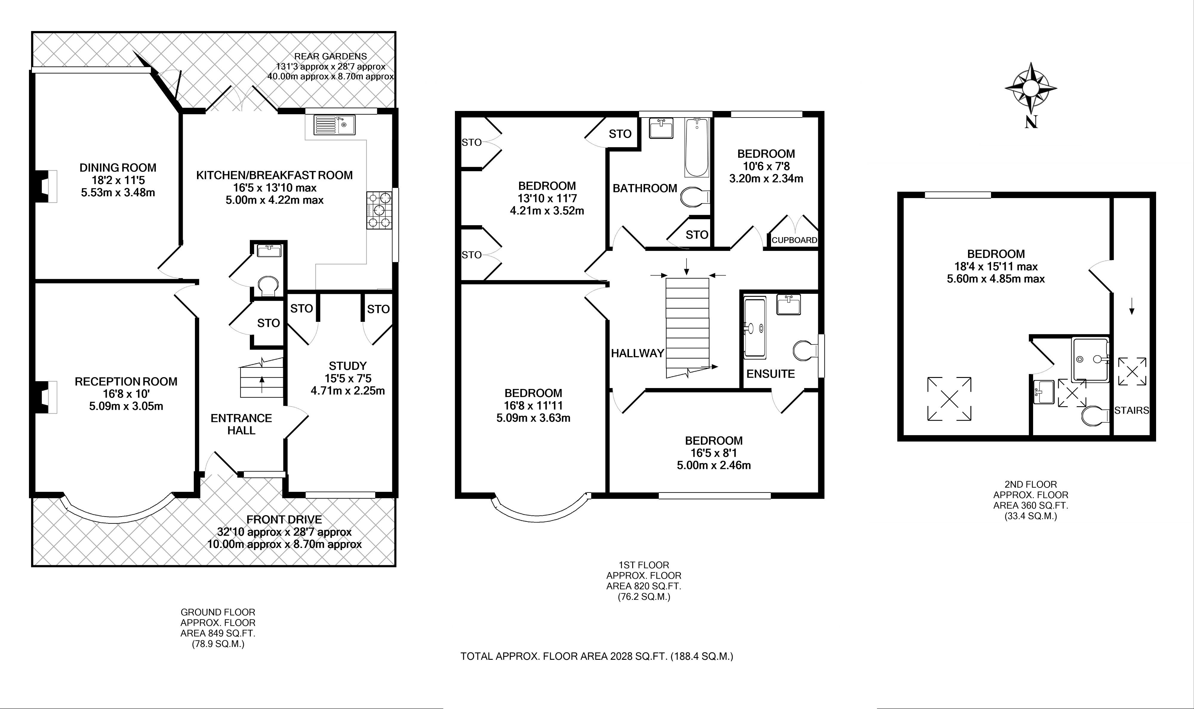 Floorplans For Vicarage Road, Strawberry Hill