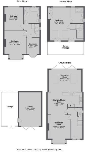 Floorplans For Erncroft Way, Twickenham