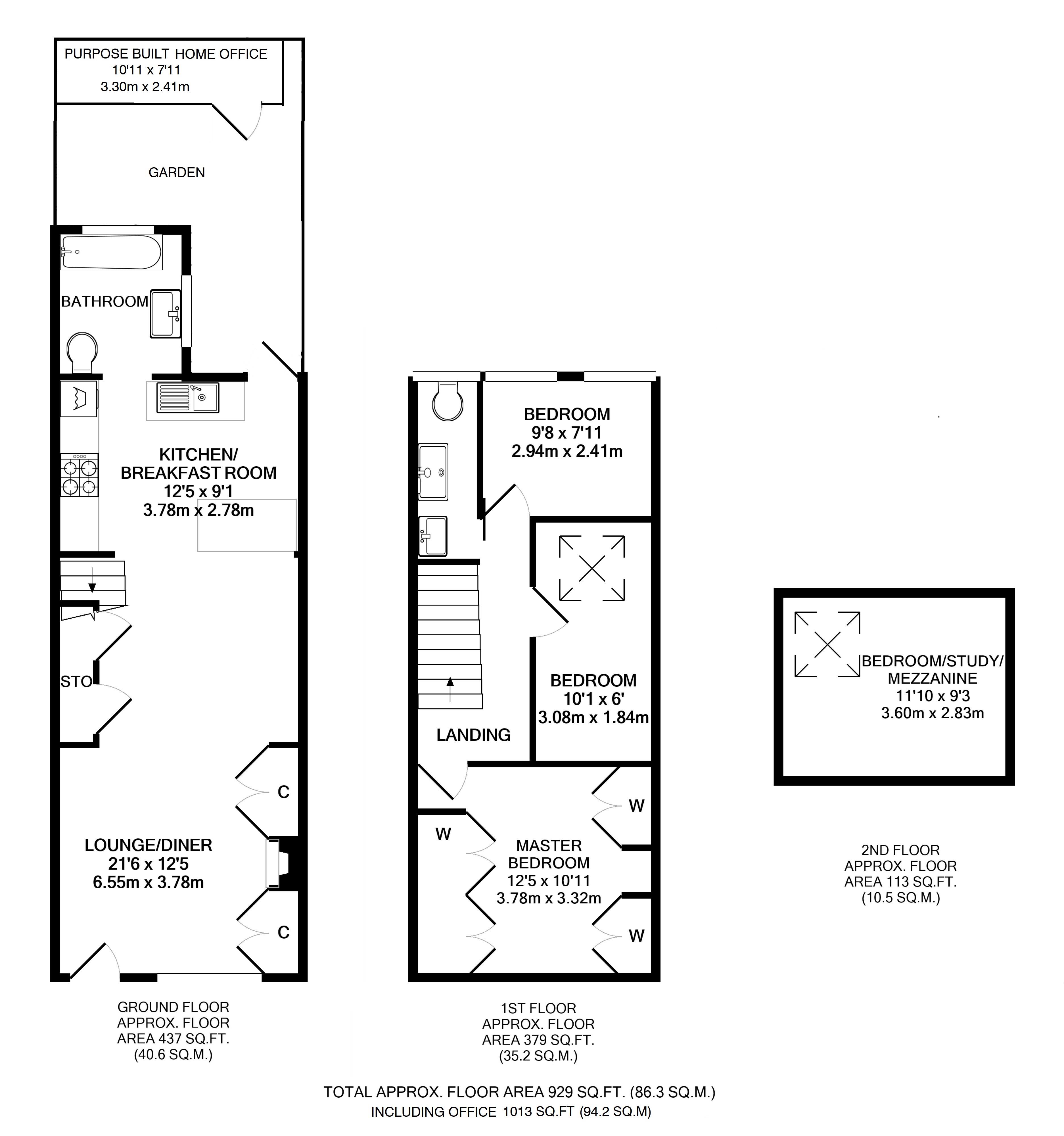 Floorplans For Marsh Farm Road, Twickenham