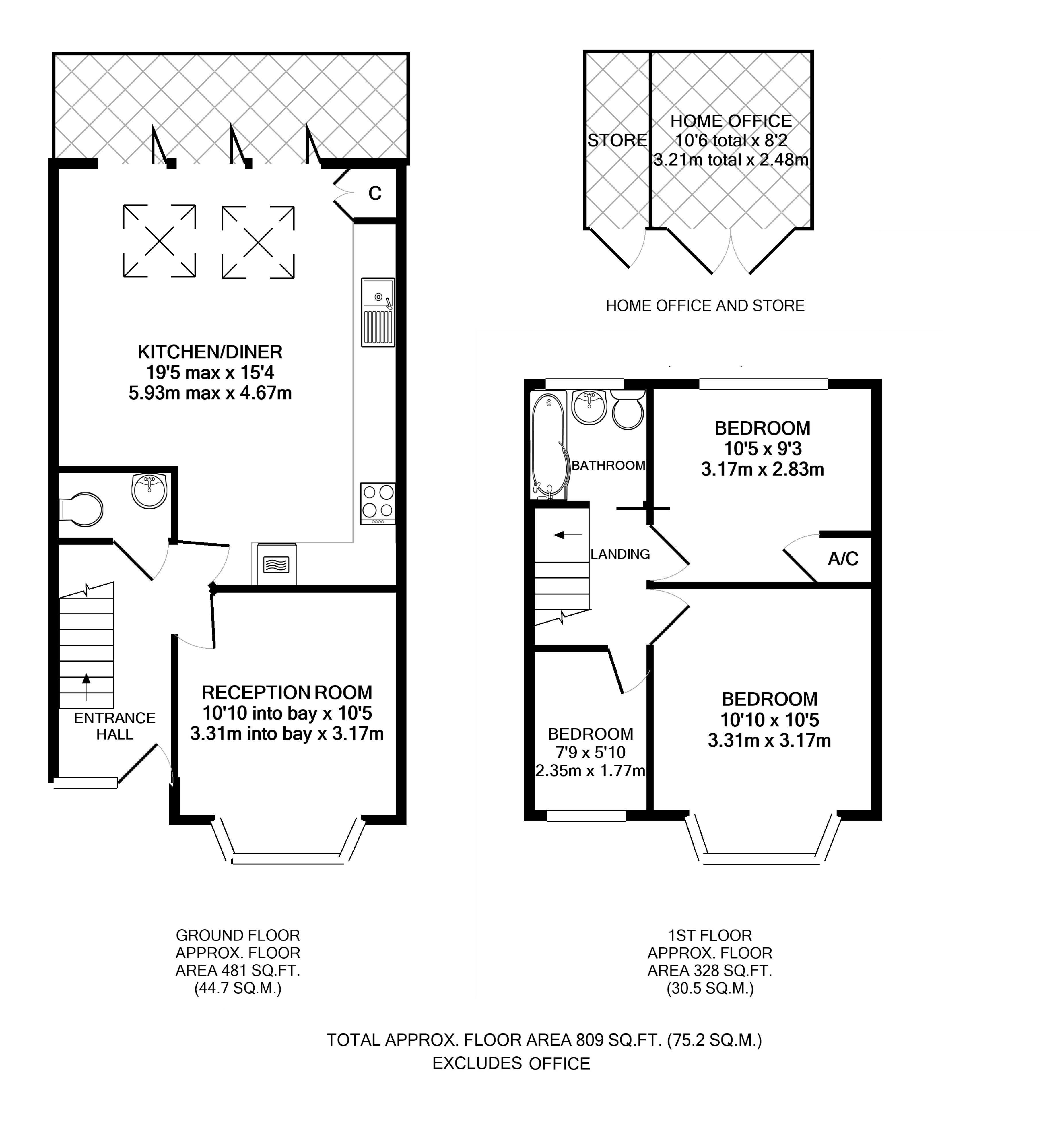 Floorplans For Fulwell Park Avenue, Twickenham