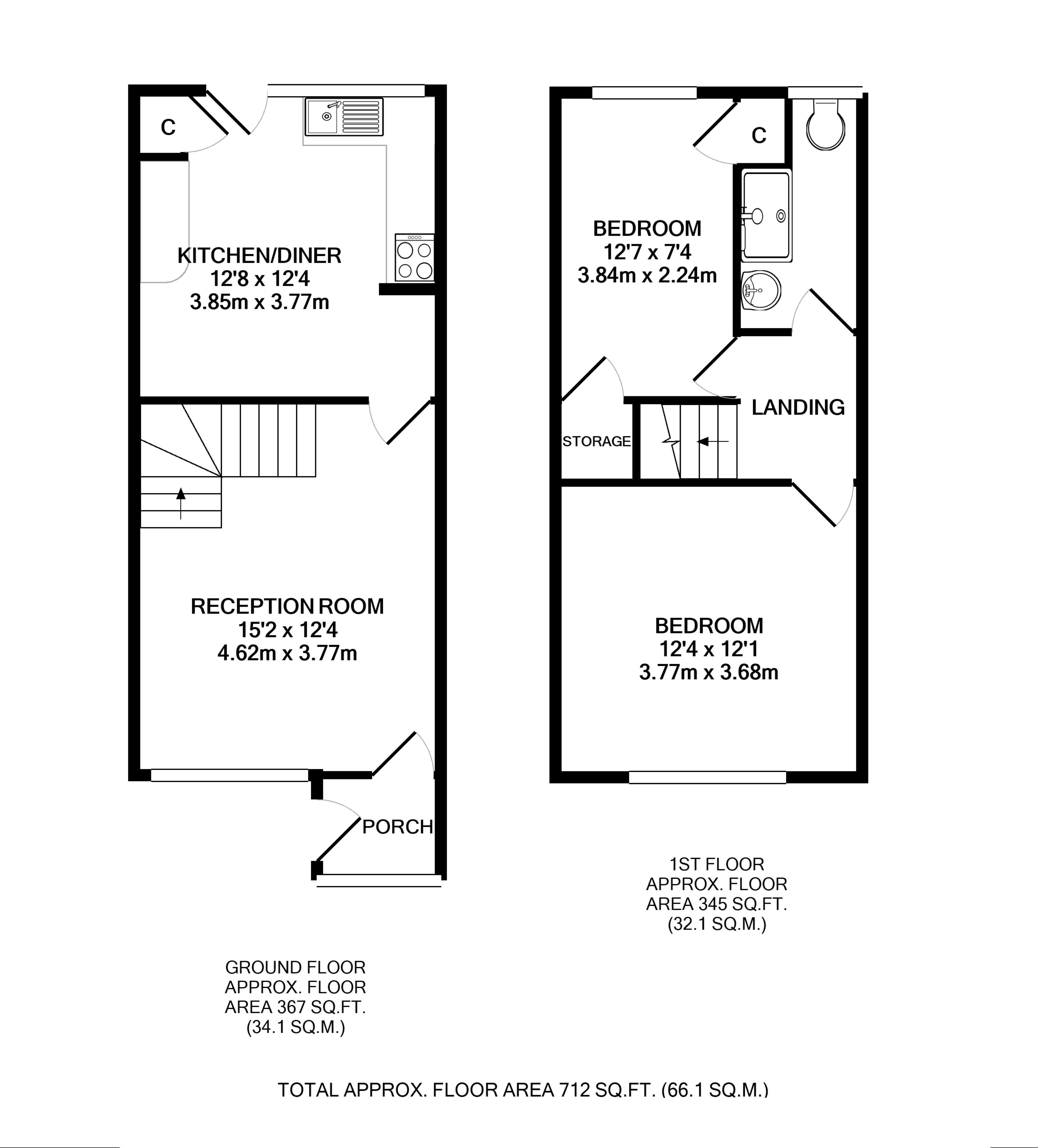Floorplans For Talbot Road, Twickenham