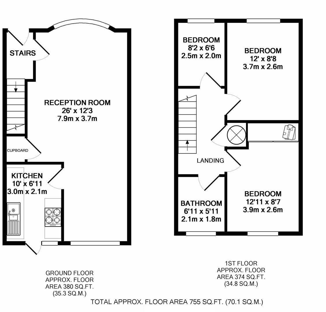Floorplans For Vincent Row, Hampton Hill