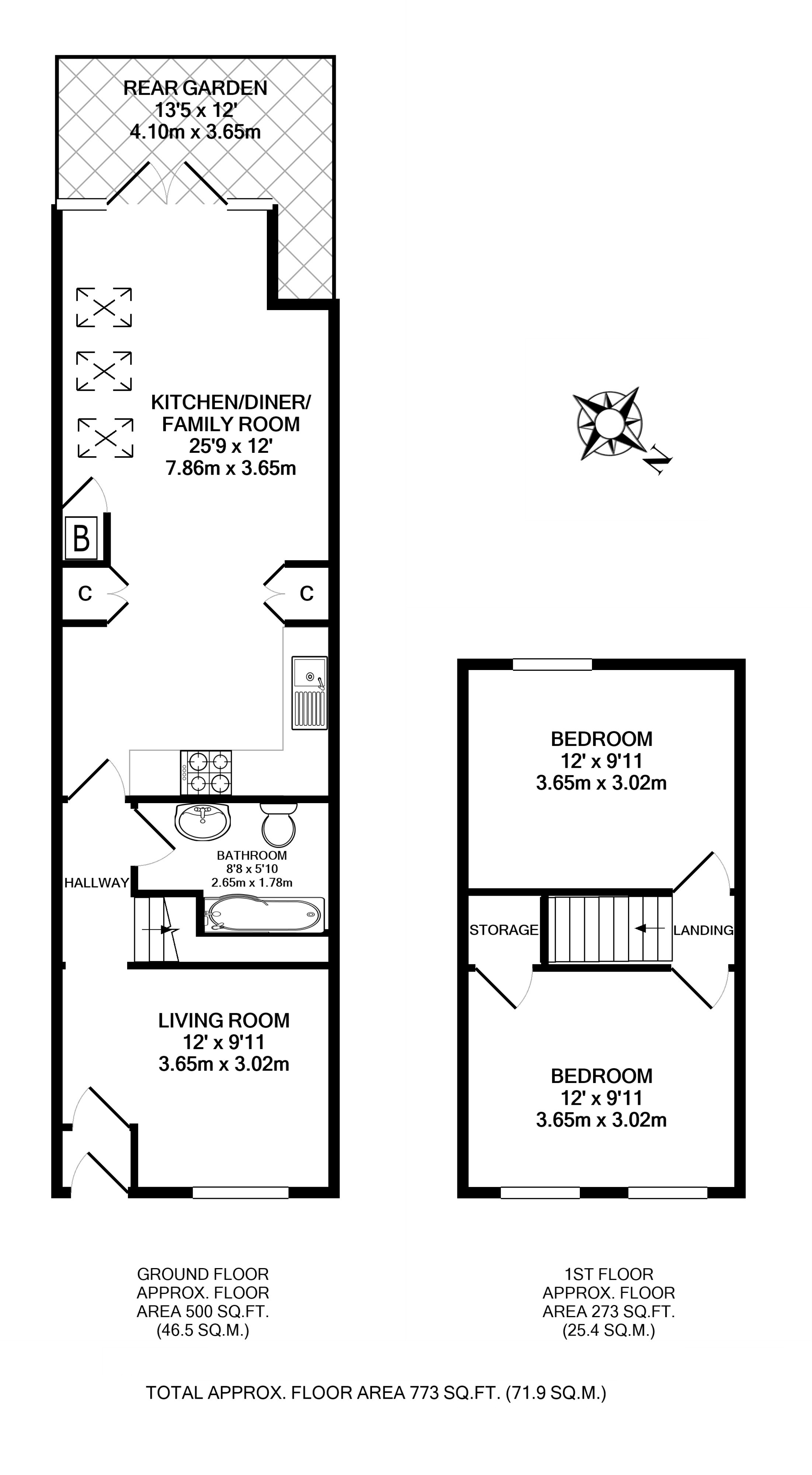 Floorplans For Field Lane, Teddington