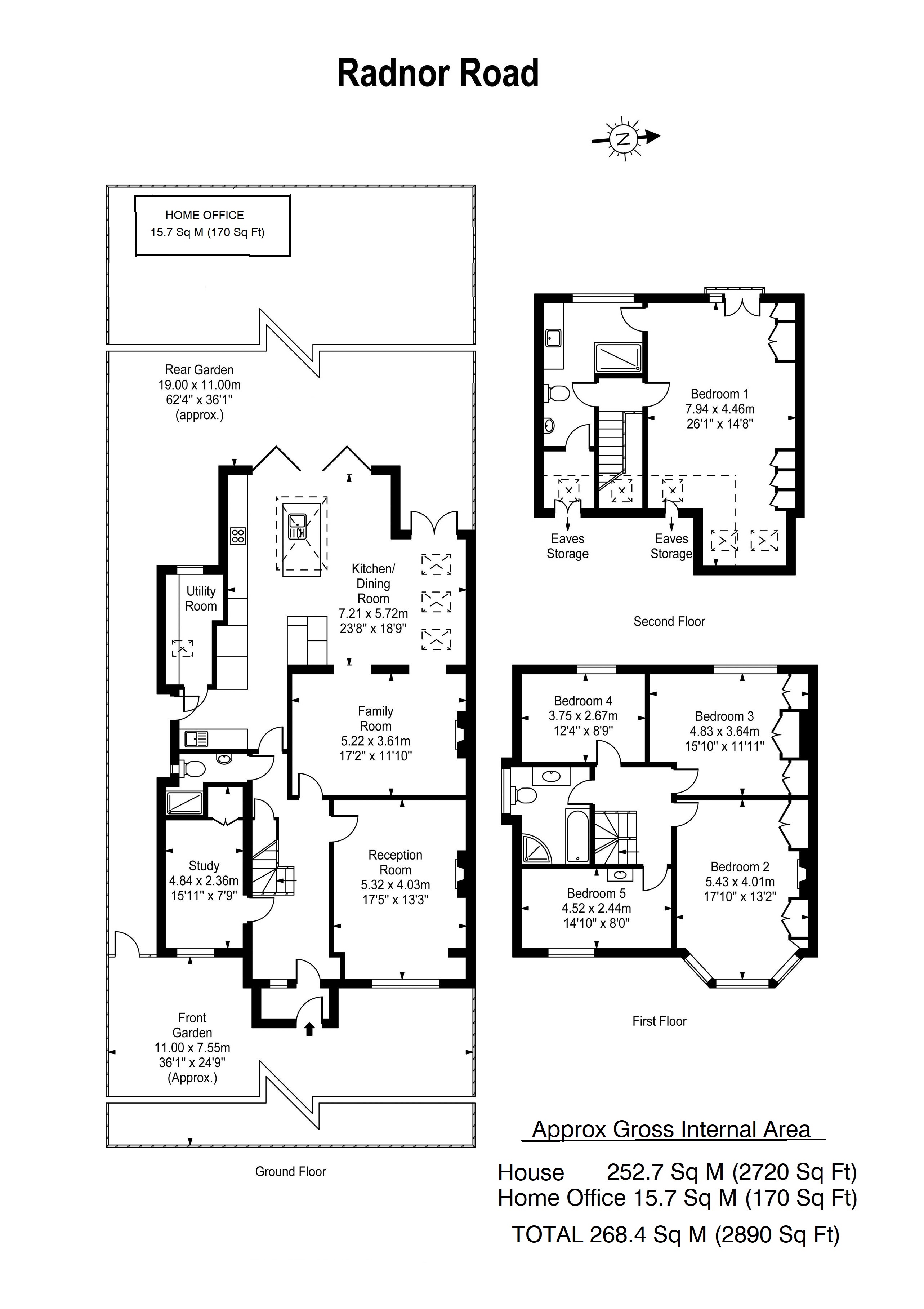 Floorplans For Radnor Road, Strawberry Hill
